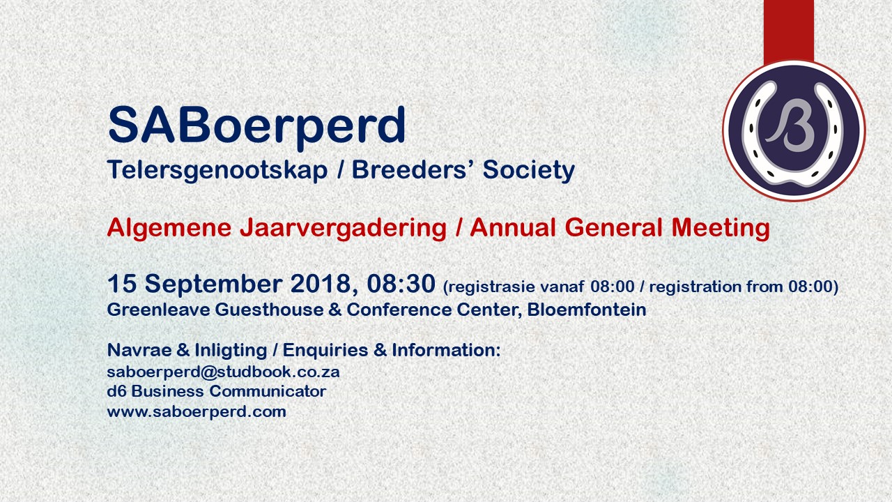 SABoerperd Annual General Meeting
